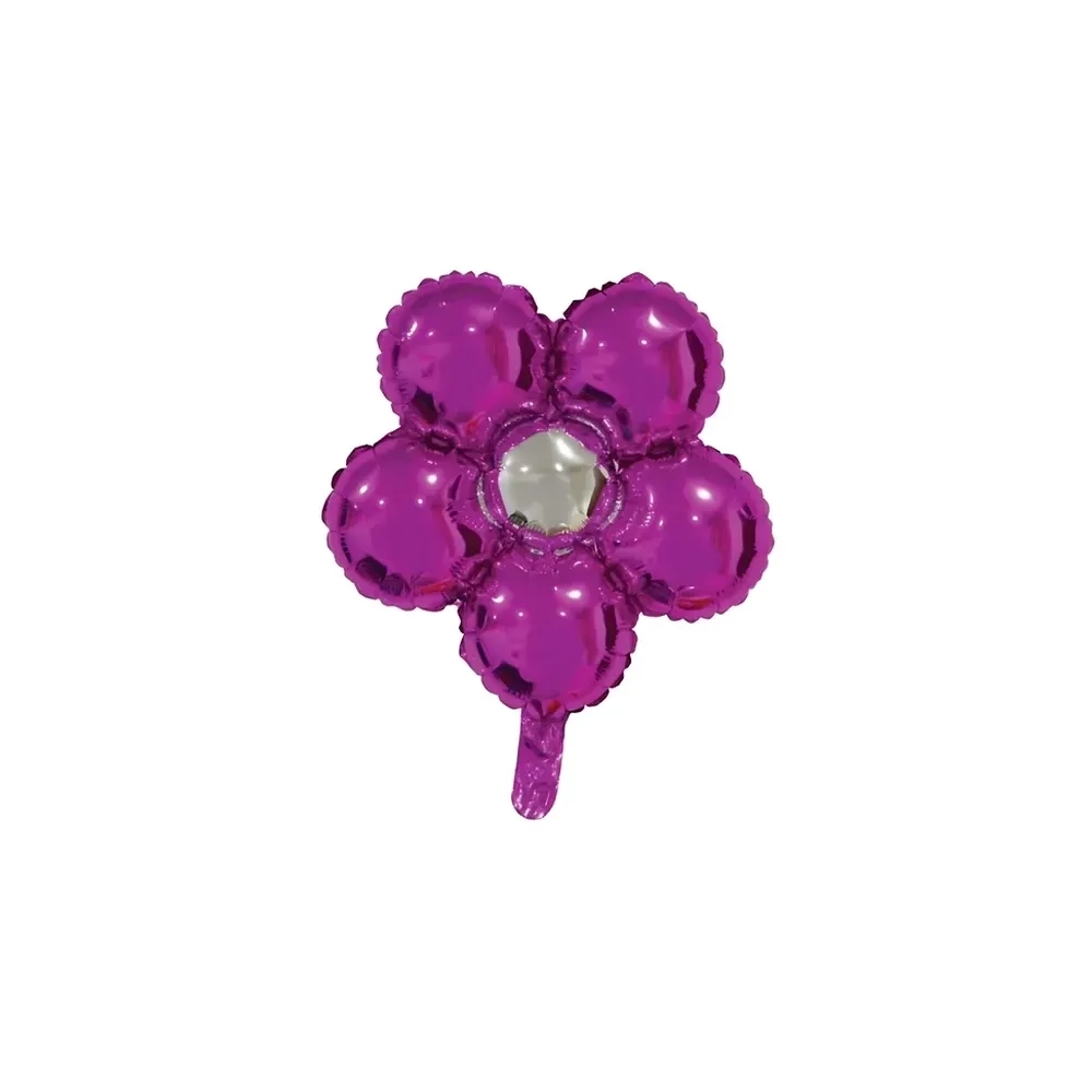 Palloncini Fiore Fucsia standard shape 18" (45cm) in mylar, 5pz.