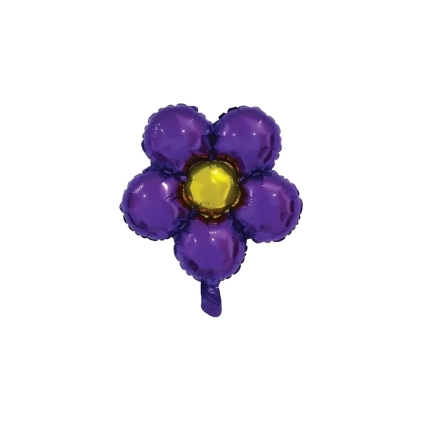 Palloncini Fiore Viola standard shape 18" (45cm) in mylar, 5pz.