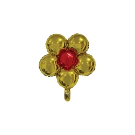 Palloncini Fiore Oro standard shape 18" (45cm) in mylar, 5pz.