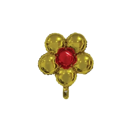Palloncini Fiore Oro standard shape 18" (45cm) in mylar, 5pz.
