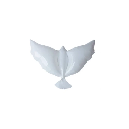 Palloncino a forma Colomba Bianca super shape 24" (60cm) in mylar, 1pz.