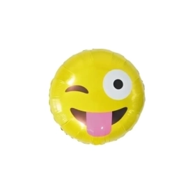 Palloncino Emoticon Linguaccia standard shape 18" (45cm) in mylar, 1pz.