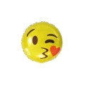 Palloncino Emoticon Bacio standard shape 18" (45cm) in mylar, 1pz.