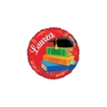 Palloncino Rosso Laurea standard shape 18" (45cm) in mylar, 1pz.