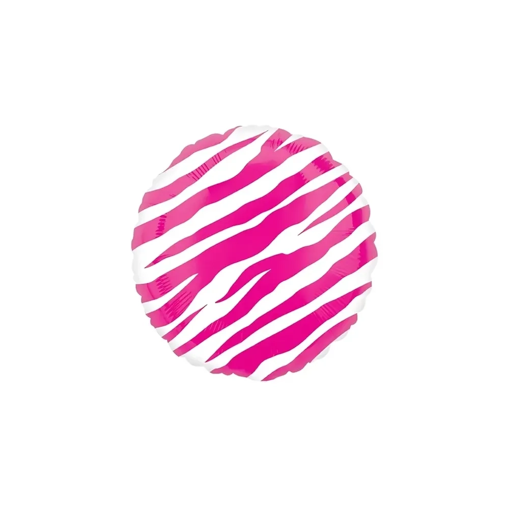 Palloncino Zebrato fucsia standard shape 18" (45cm) in mylar, 1pz.