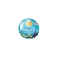 Palloncini Prima Comunione Celeste mini shape 9" (22cm) in mylar, 5pz.