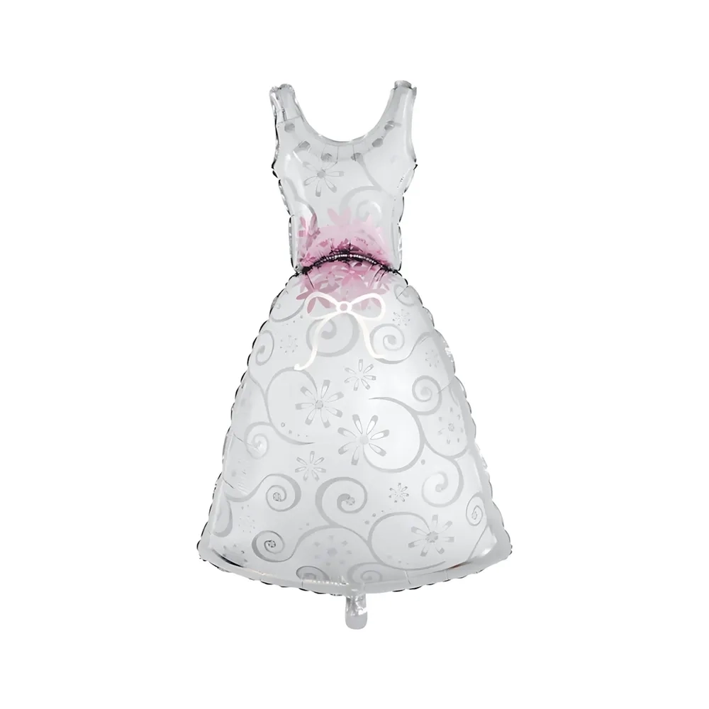 Palloncino Vestito da Sposa bianco mega shape 46" (116cm) in mylar, 1pz.