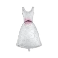 Palloncino Vestito da Sposa bianco mega shape 46" (116cm) in mylar, 1pz.