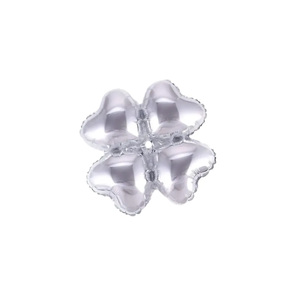 Palloncini Cluster Cuori Argento mini shape 14" (35cm) in mylar, 5pz.