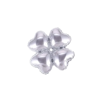 Palloncini Cluster Cuori Argento mini shape 14" (35cm) in mylar, 5pz.