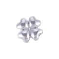 Palloncini Cluster Cuori Argento mini shape 14" (35cm) in mylar, 5pz.