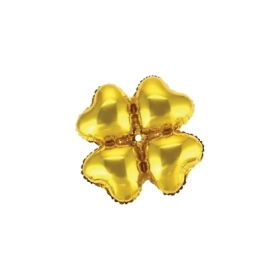 Palloncini Cluster Cuori Oro mini shape 14" (35cm) in mylar, 5pz.