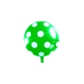 Palloncino Verde Pois standard shape 18" (45cm) in mylar, 1pz.