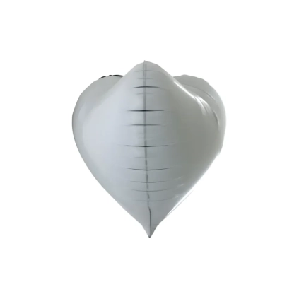 Palloncino Cuore 3D Bianco super shape 26" (66cm) in mylar, 1pz.