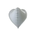 Palloncino Cuore 3D Bianco super shape 26" (66cm) in mylar, 1pz.