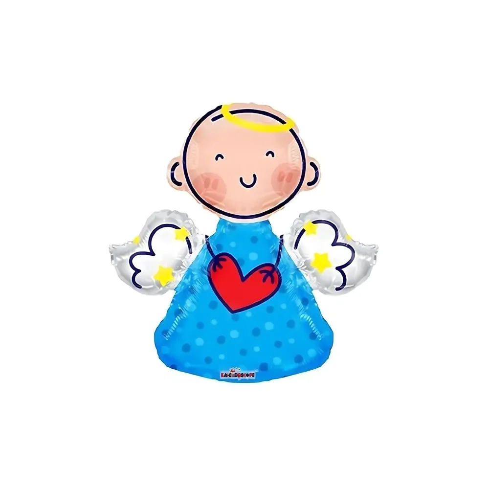 Palloncino Angioletto Celeste super shape 28" (71cm) in mylar, 1pz.