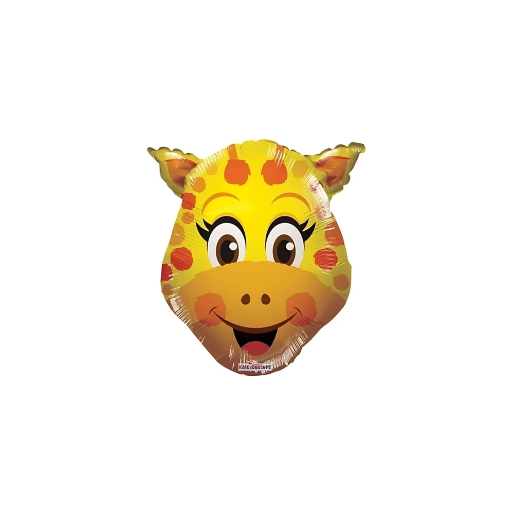 Palloncini testa Giraffa mini shape 14" (35cm) in mylar, 5pz.