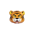 Palloncini testa Tigre mini shape 14" (35cm) in mylar, 5pz.