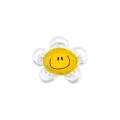 Palloncini Fiore Smile Bianco mini shape 14" (35cm) in mylar, 5pz.