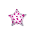 Palloncino Stella con Stelline Fucsia Clear View standard shape 22" (55cm) in mylar, 1pz.
