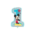Palloncino Topolino Primo Compleanno super shape 28" (71cm) in mylar, 1pz.