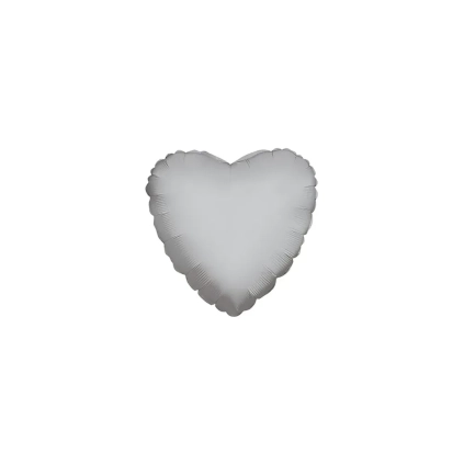 Palloncini Cuore Argento mini shape 9" (22cm) in mylar, 5pz.