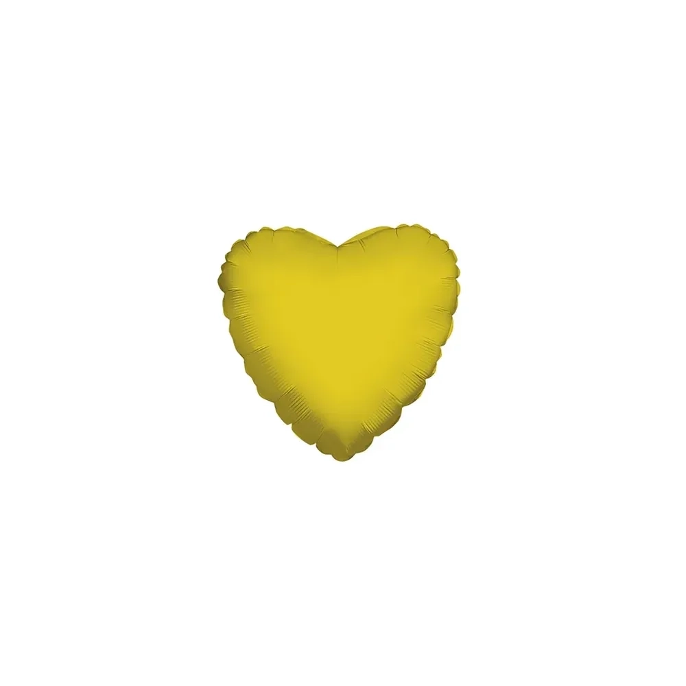 Palloncini Cuore Oro mini shape 9" (22cm) in mylar, 5pz.