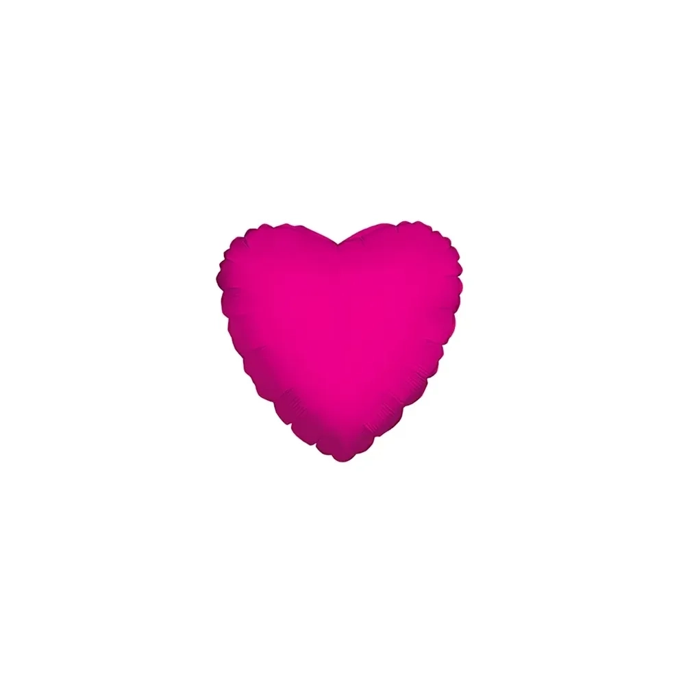 Palloncini Cuore Fuxia mini shape 9" (22cm) in mylar, 5pz.