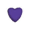 Palloncino Cuore Viola standard shape 18" (45cm) in mylar, 1pz.