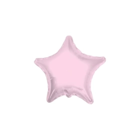 Palloncino Stella Rosa Chiaro standard shape 18" (45cm) in mylar, 1pz.