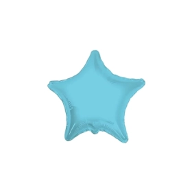 Palloncino Stella Celeste Chiaro standard shape 18" (45cm) in mylar, 1pz.