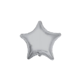 Palloncino Stella Argento standard shape 18" (45cm) in mylar, 1pz.