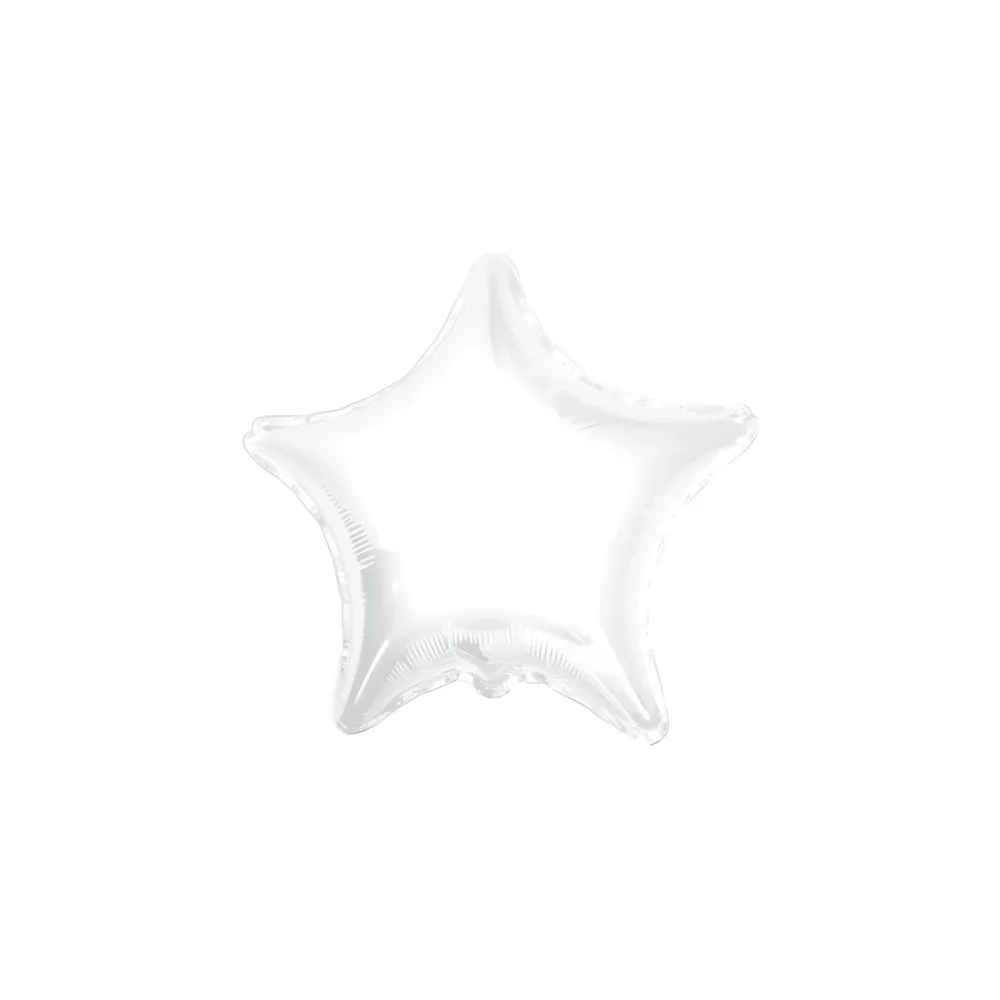 Palloncino Stella Bianco standard shape 18" (45cm) in mylar, 1pz.