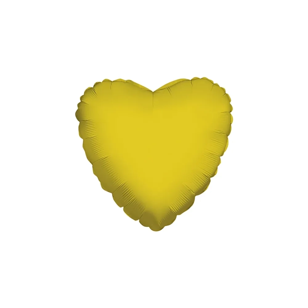 Palloncino Cuore Oro standard shape 18" (45cm) in mylar, 1pz.