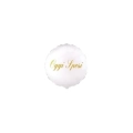 Palloncini Oggi Sposi Bianco tondo micro shape 4" (10cm) in mylar, 5pz.
