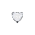 Palloncini 25° Argento cuore micro shape 4" (10cm) in mylar, 5pz.