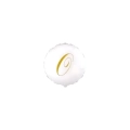 Palloncini Lettera O Dorata su palloncino bianco micro shape 4" (10cm) in mylar, 5pz.
