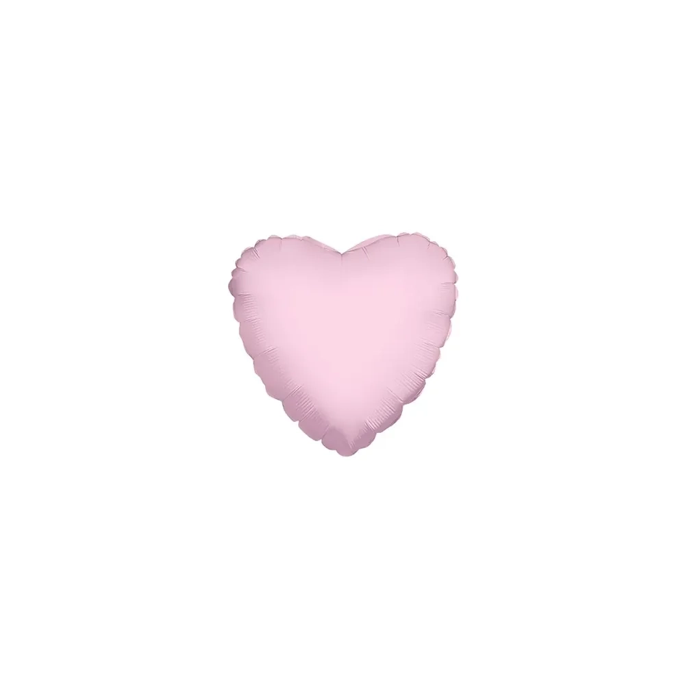 Palloncini Cuore Rosa Chiaro micro shape 4" (10cm) in mylar, 5pz.