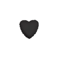 Palloncini Cuore Nero micro shape 4" (10cm) in mylar, 5pz.