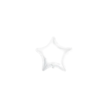 Palloncini Stella Bianco micro shape 4" (10cm) in mylar, 5pz.
