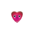 Palloncini cuore Olografico Con Faccia micro shape 4" (10cm) in mylar, 5pz.