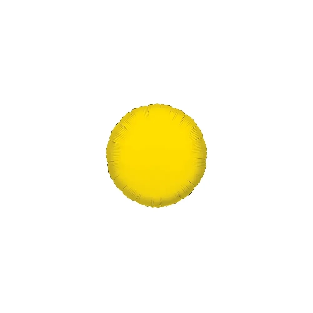 Palloncini Tondo Giallo micro shape 4" (10cm) in mylar, 5pz.