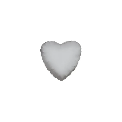 Palloncini Cuore Argento micro shape 4" (10cm) in mylar, 5pz.