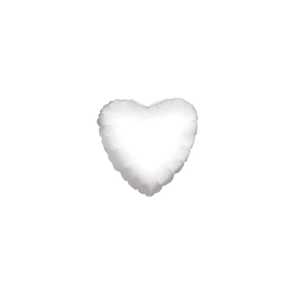 Palloncini Cuore Bianco micro shape 4" (10cm) in mylar, 5pz.
