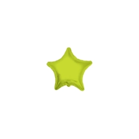 Palloncini Stella Verde Lime micro shape 4" (10cm) in mylar, 5pz.