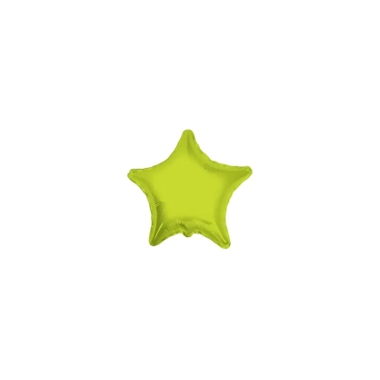Palloncini Stella Verde Lime micro shape 4" (10cm) in mylar, 5pz.