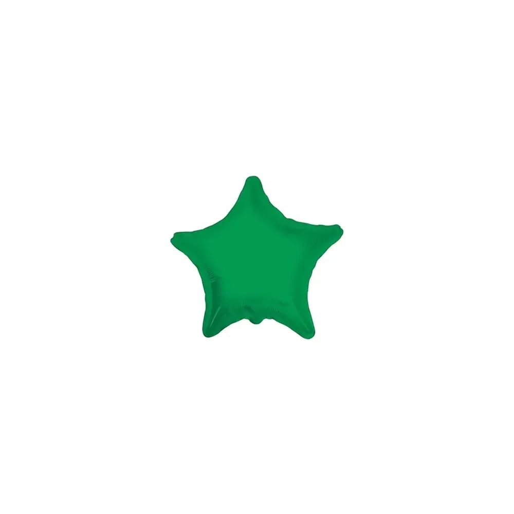 Palloncini Stella Verde Smeraldo micro shape 4" (10cm) in mylar, 5pz.