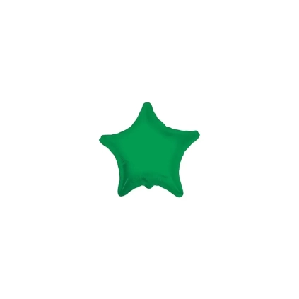 Palloncini Stella Verde Smeraldo micro shape 4" (10cm) in mylar, 5pz.