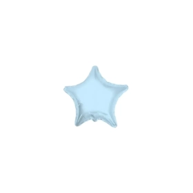 Palloncini Stella Celeste Chiaro micro shape 4" (10cm) in mylar, 5pz.
