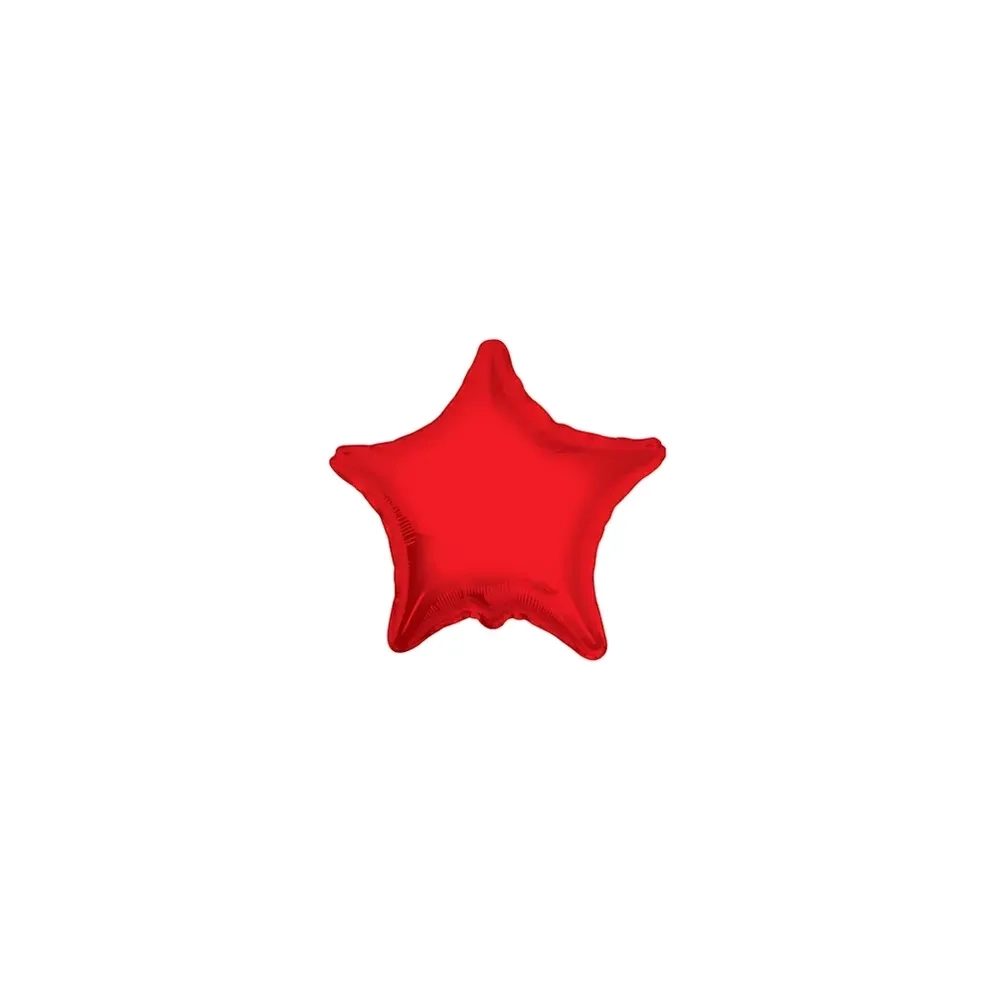 Palloncini Stella Rossa micro shape 4" (10cm) in mylar, 5pz.